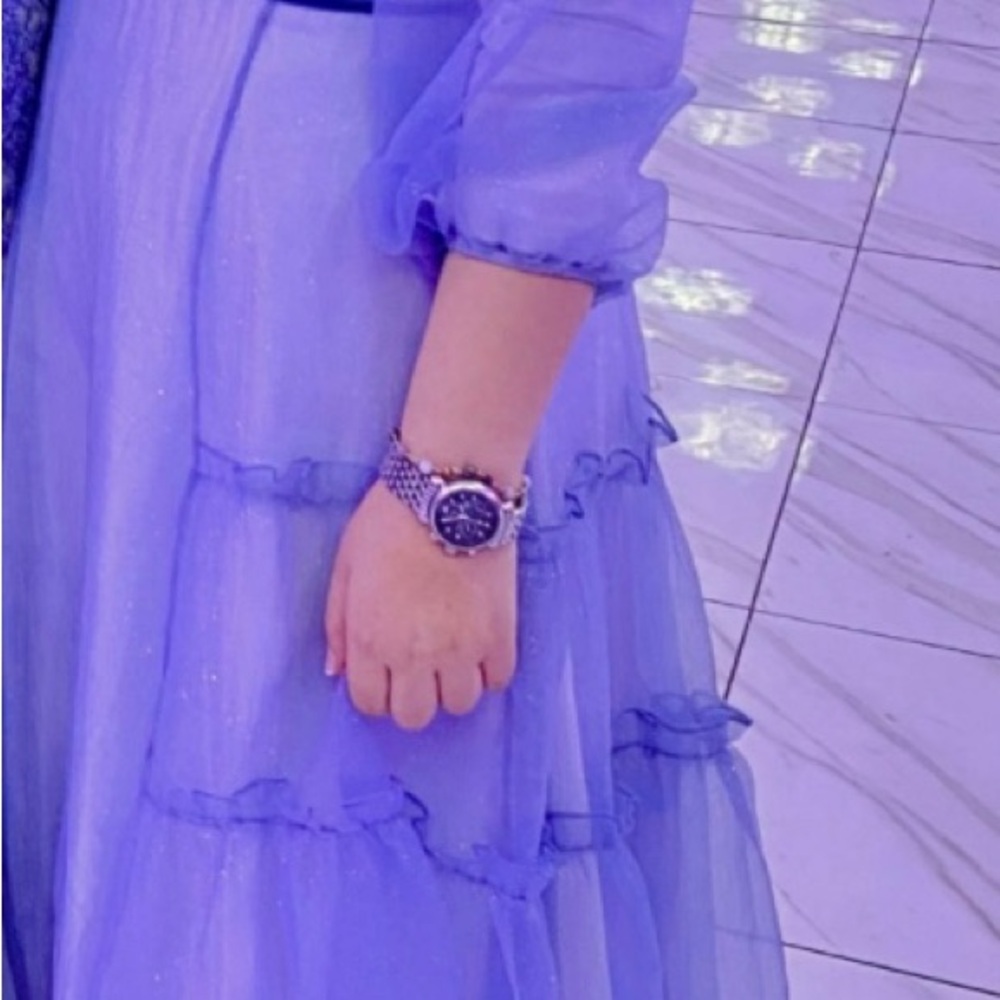 Elegant Purple Layered Dress